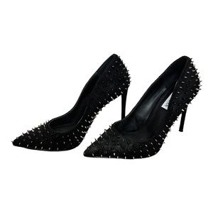 STEVE MADDED | Black Spike Suede Pumps | Size: 7